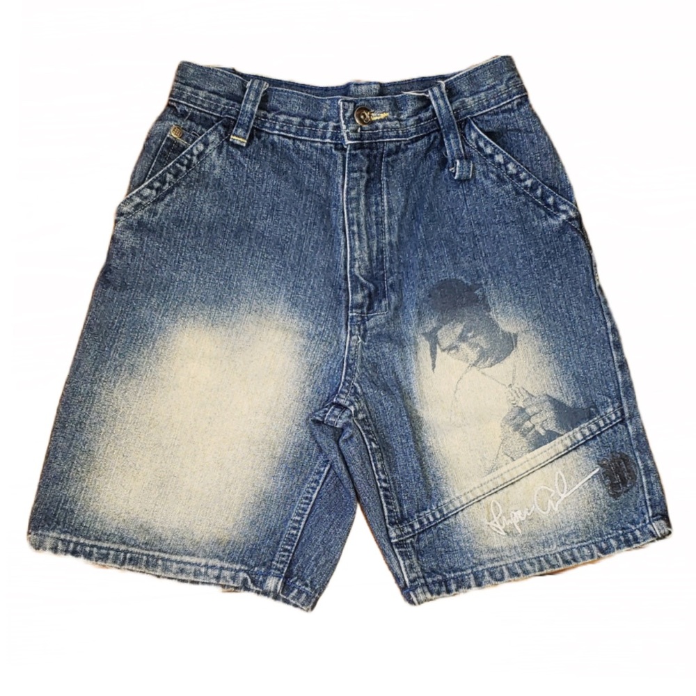 VINTAGE 2000s Makaveli Boy’s Graphic Casual Denim Summer Jean Shorts Sz 5